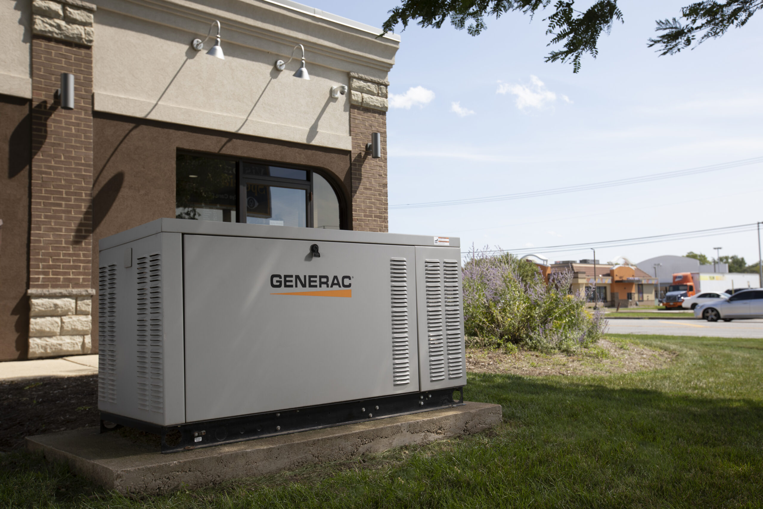 Generac generator outside of a business