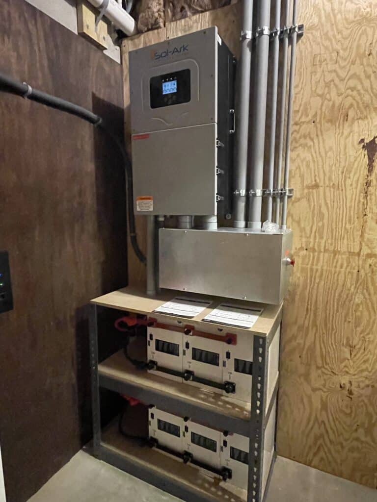 A 15 kW Sol-Ark installed by Kilo Hollow Energy with 22 kWh of SimpliPhi batteries.
