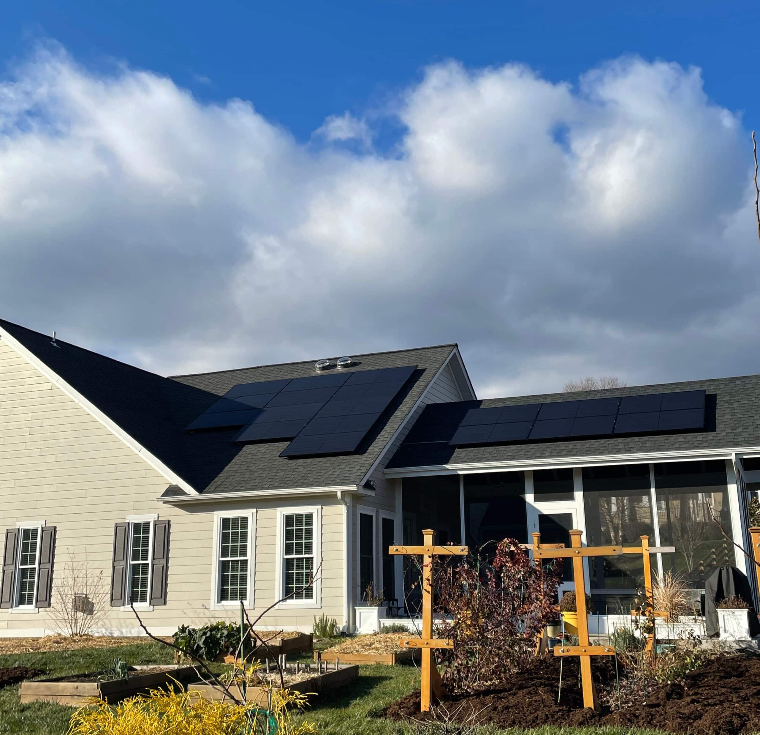 Charlottesville home with a solar installation