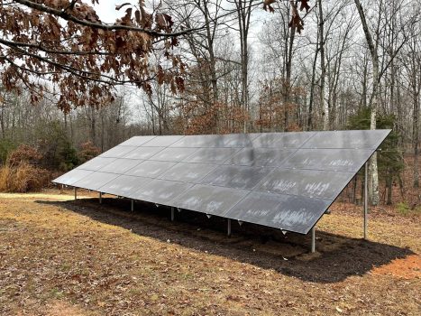 Ground solar array in Orange County, VA.