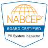 NABCEP Certified PV System Inspector badge